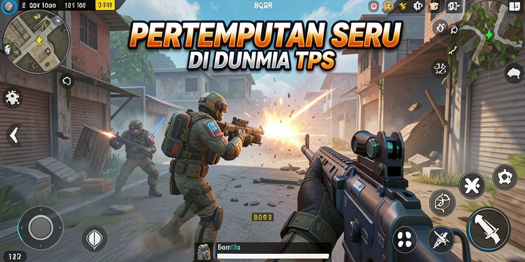 Gameplay seru dengan aksi tembak-tembakan intens di 8QR.