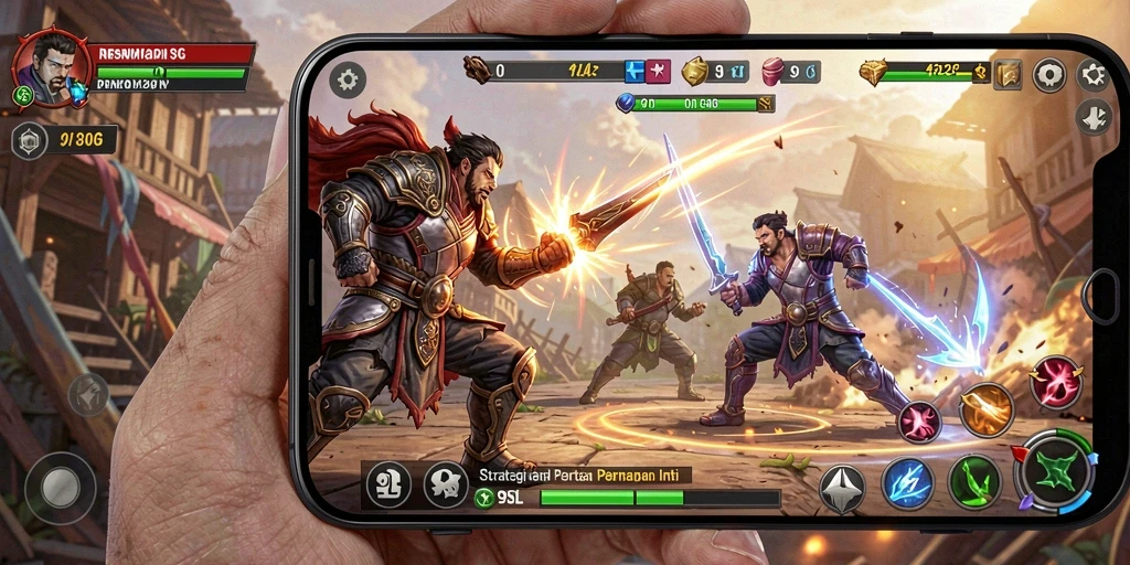 Tampilan gameplay strategis dalam 9SL yang mendebarkan.