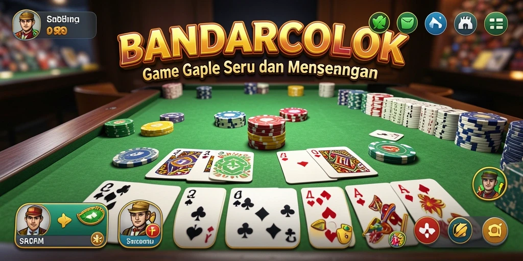 Tampilan gameplay menarik dari BANDARCOLOK dengan suasana Gaple yang seru.
