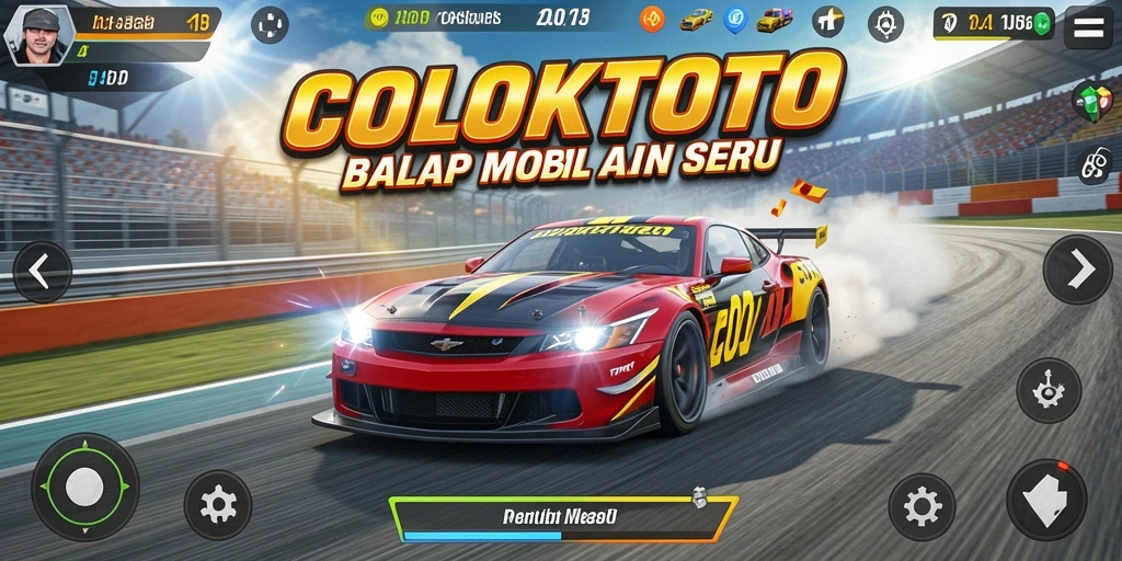 Tangkapan layar COLOKTOTO menampilkan aksi balapan yang mendebarkan.