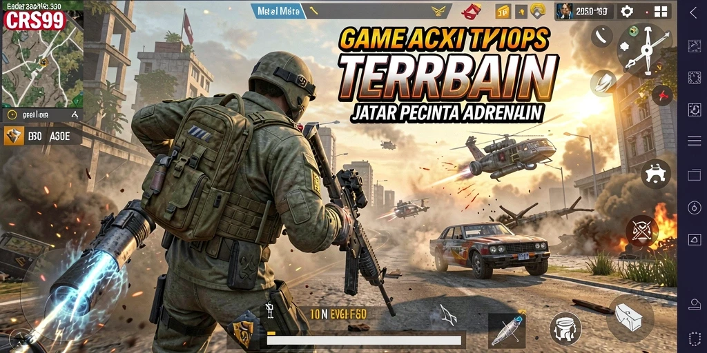Tampilan gameplay CRS99 yang mendebarkan dalam aksi TPS.