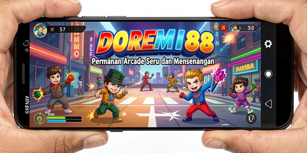 Screenshot DOREMI88 menunjukkan aksi gameplay yang seru dan penuh warna.