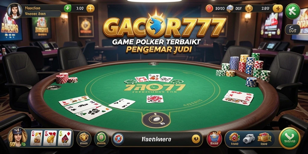 Tampilan menarik dari gameplay poker yang seru di GACOR777.