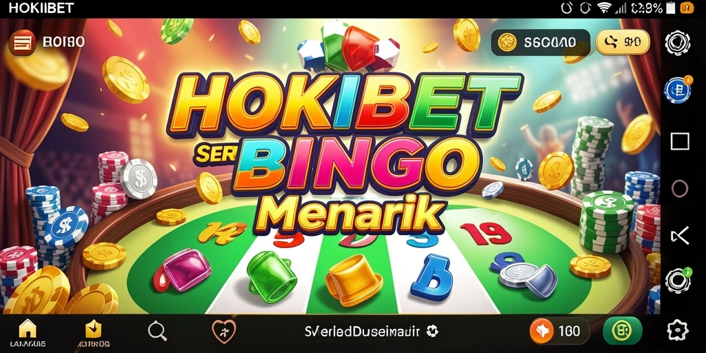 Tampilan gameplay HOKIBET dengan suasana bingo yang meriah.