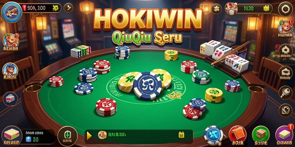 Tampilan gameplay HOKIWIN dengan suasana QiuQiu yang menarik.