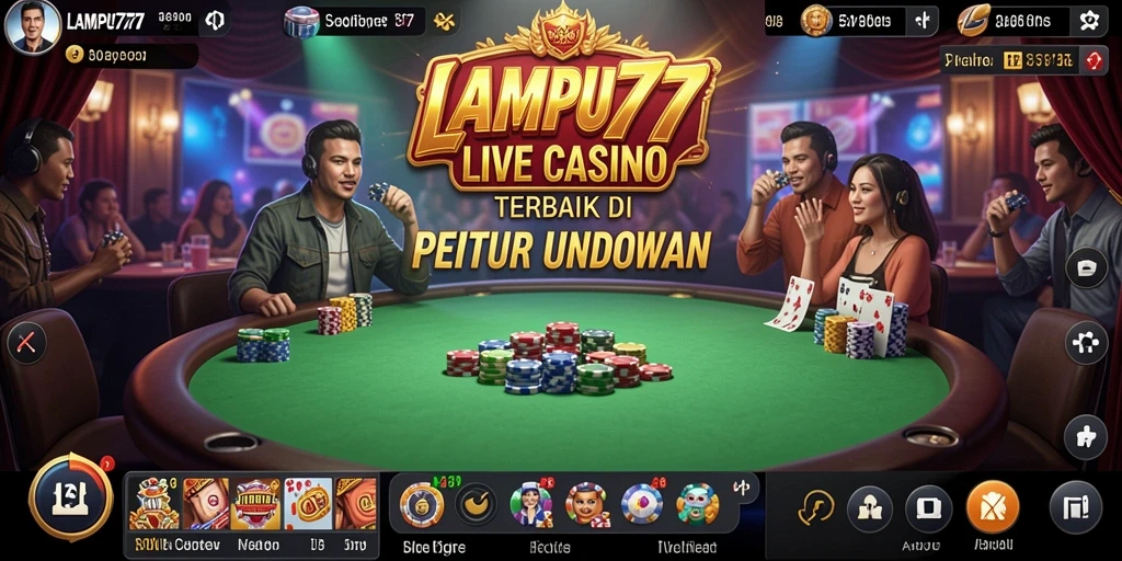 Tampilan gameplay Live Casino di LAMPU777 yang seru dan interaktif.