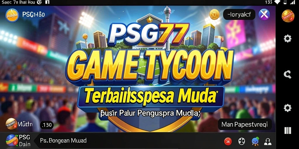 Tangkapan layar PSG77 menampilkan gameplay menarik di dunia Tycoon.