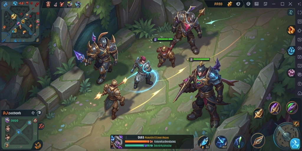 Screenshot utama RR89 menunjukkan aksi seru di arena MOBA.