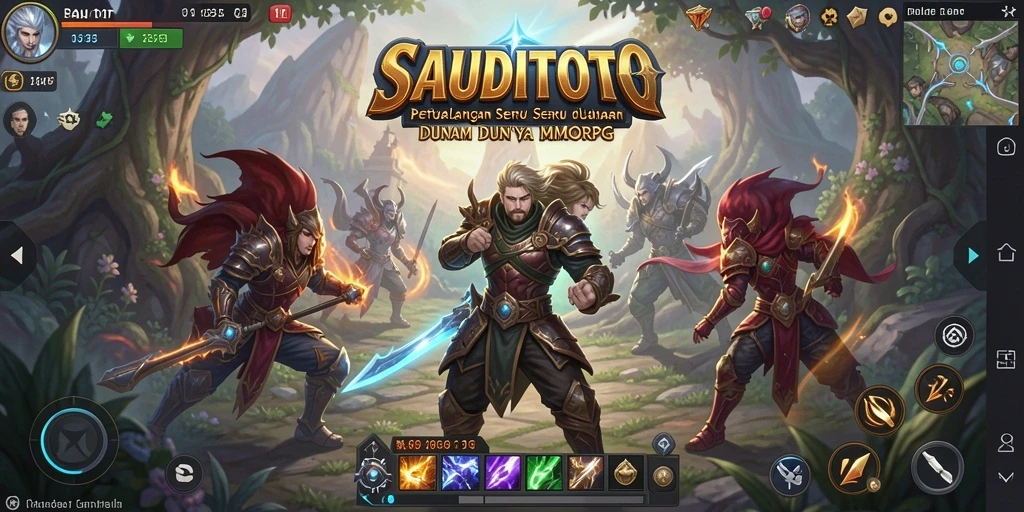 Tampilan gameplay yang menakjubkan dari SAUDITOTO dalam dunia MMORPG.
