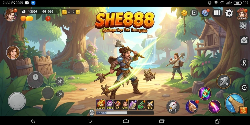 Tampilan gameplay yang seru dan mendebarkan dari SHE888.