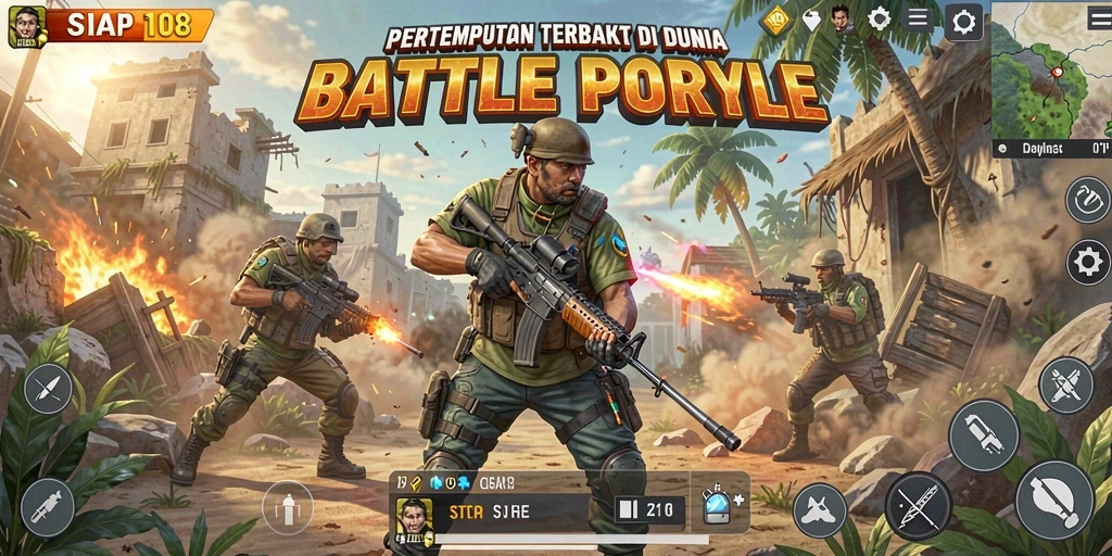 Tampilan gameplay yang intens dan strategis dalam SIAP108.