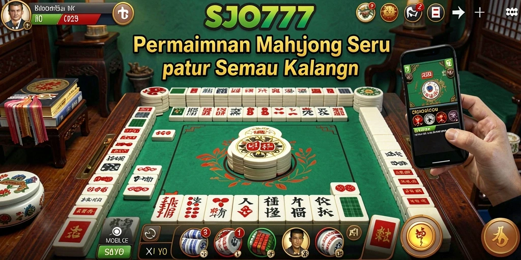 Screenshot gameplay SJO777 menunjukkan tantangan dan kesenangan bermain Mahjong.
