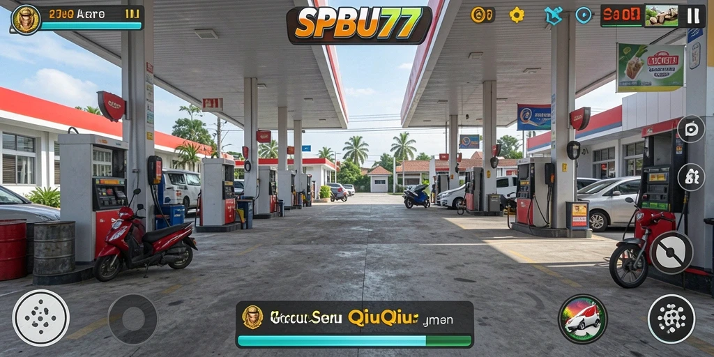 Screenshot gameplay QiuQiu SPBU77 yang seru dan menarik.