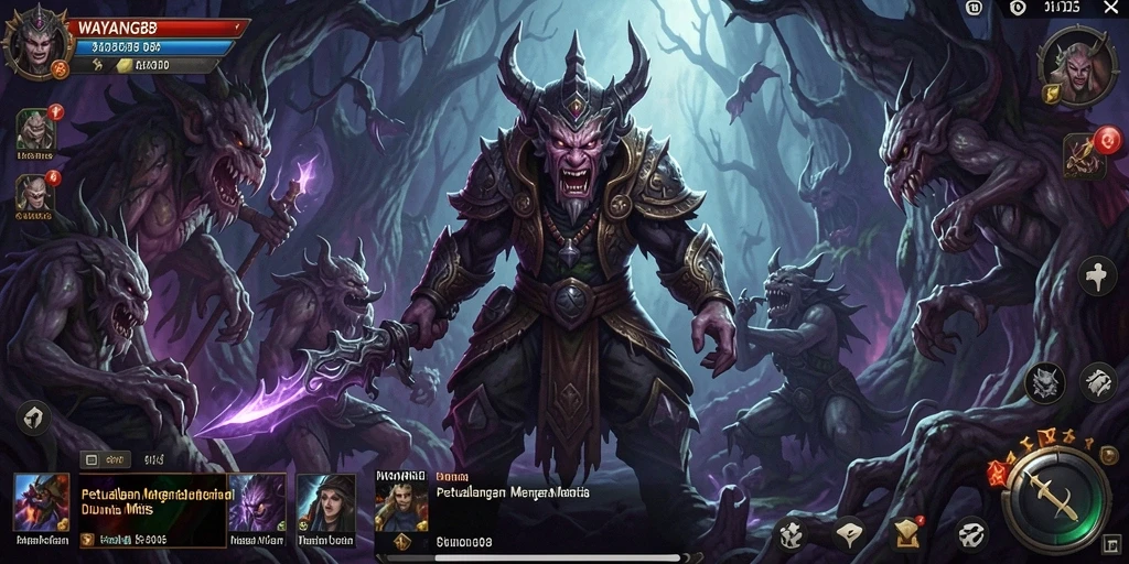 Gameplay seram WAYANG88 dengan atmosfer yang mencekam.