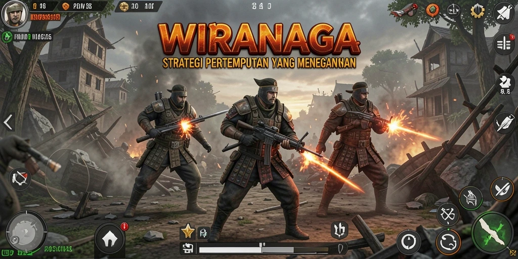 Tampilan gameplay yang seru dan strategis di WIRANAGA.
