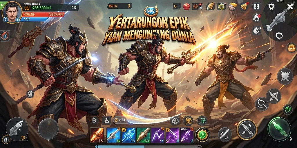 Tampilan grafis YYBET menunjukkan pertarungan seru antara karakter.