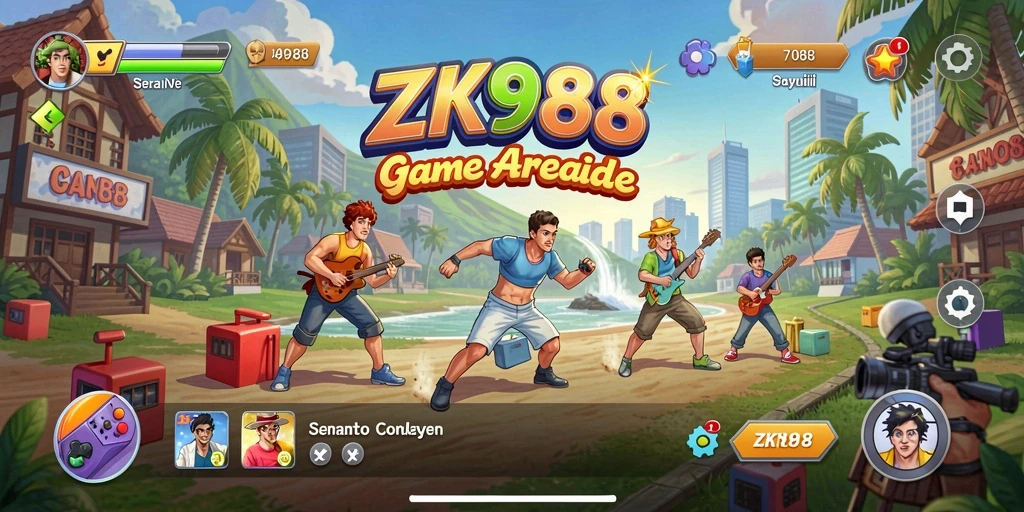 Gameplay ZK988 yang seru dan menantang dalam layar penuh.